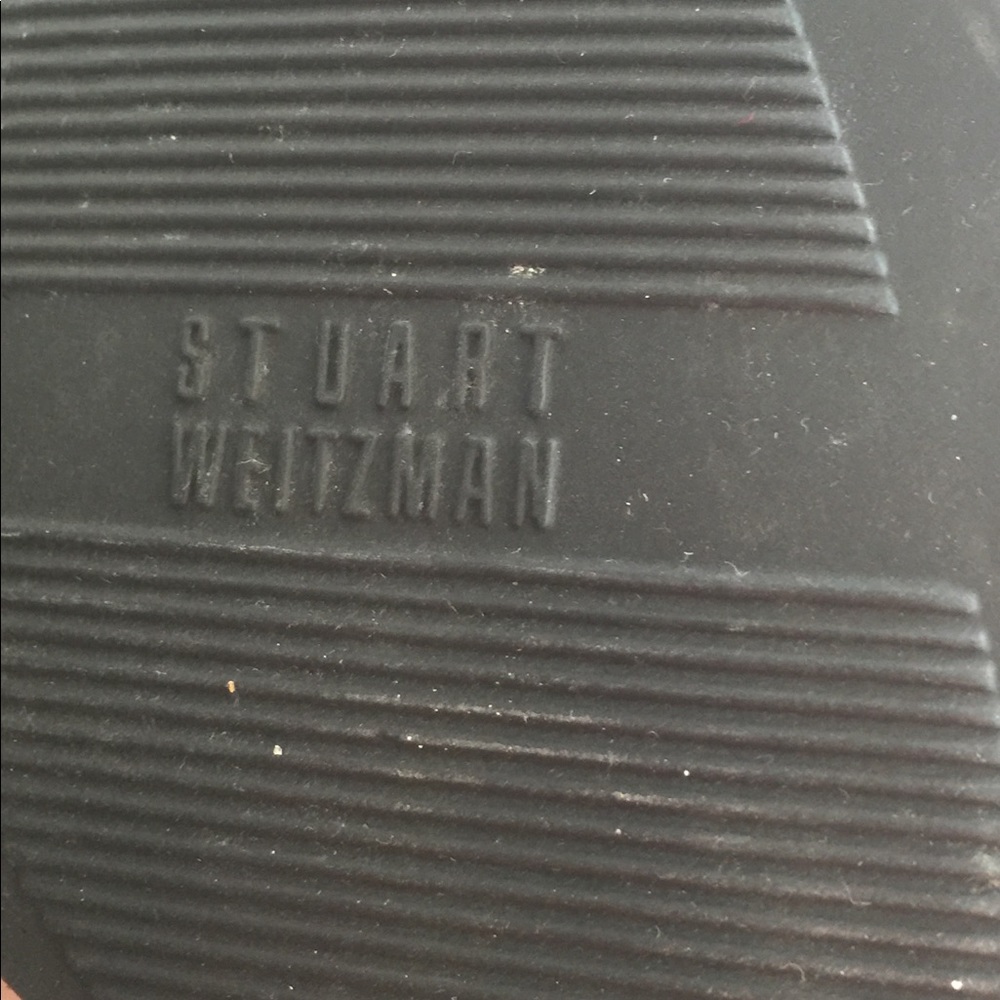 Euc Stuart Weitzman Black Suede Block Heel Shoe - image 8